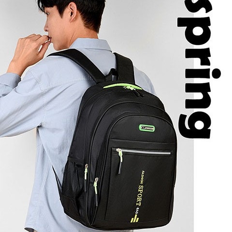 Ruksak, Unisex, Prugasti uzorak, Oxford materijal, Kapacitet 36–55 L (Zakrivljene naramenice)