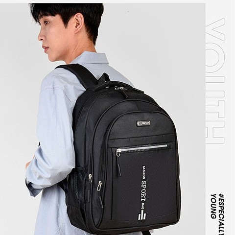 Ruksak, Unisex, Prugasti uzorak, Oxford materijal, Kapacitet 36–55 L (Zakrivljene naramenice)