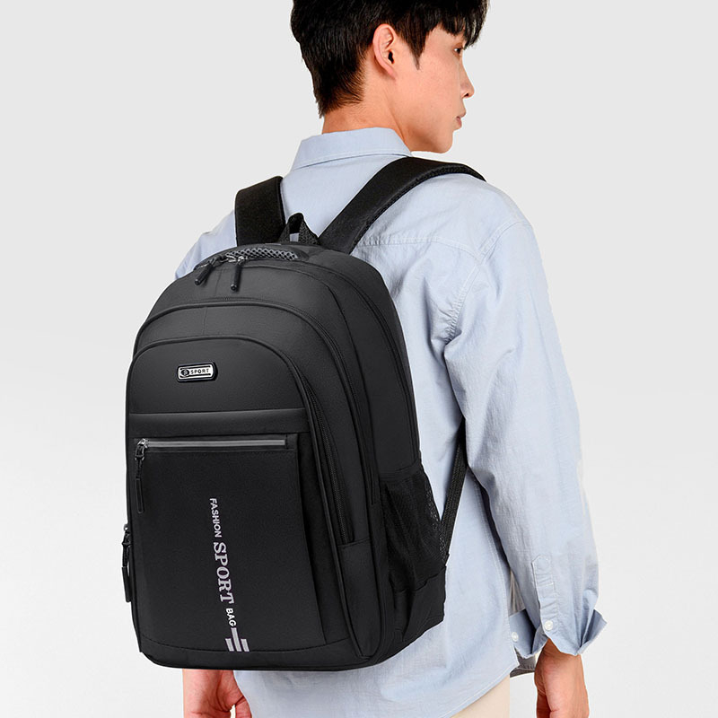 Ruksak, Unisex, Prugasti uzorak, Oxford materijal, Kapacitet 36–55 L (Zakrivljene naramenice)