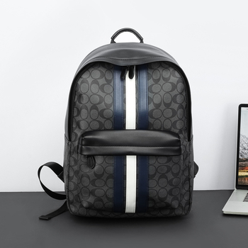 Unisex ruksak 20-35L, PU koža, vodootporan, karirani uzorak, torba za prijenosno računalo