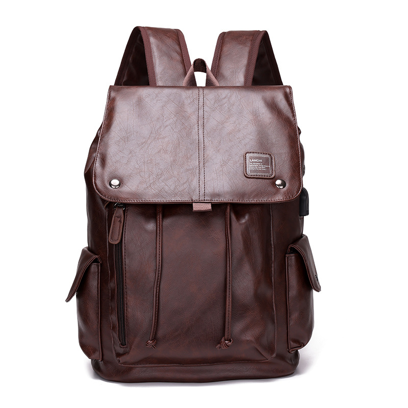 Retro PU kožni poslovni ruksak za putovanja, unisex, 20–35L, kompatibilan s 16-inčnim laptopom