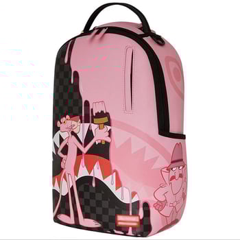 Unisex kuprinė su shark motyvu ir dryžiais, nubukinė oda, talpa 20-35 L, atspari vandeniui, išlenkta pečių juosta