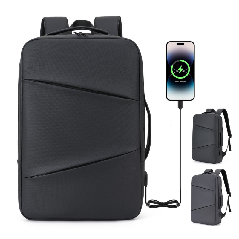 Ruksak za prijenosno računalo s vodootpornim premazom, proširivi, 20–35L, pogodan za 15-inčni laptop, otporan na habanje