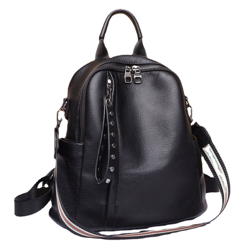 Ženska torba od prave kože, korejski stil, velika kapaciteta, dvostruko korišćenje (crossbody/ruksak) (20–35 L, koža prvog sloja goveda, zatvaranje na zip, podstava od poliestera, dvostruki dizajn)