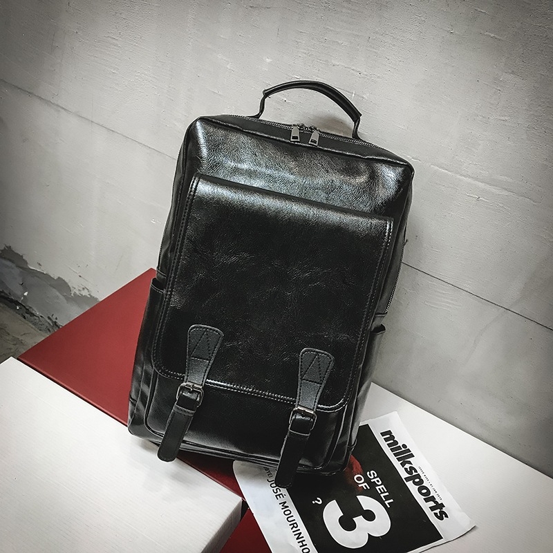 PU bőr hátizsák, uniszex, 20–35 L, 16 colos laptophoz