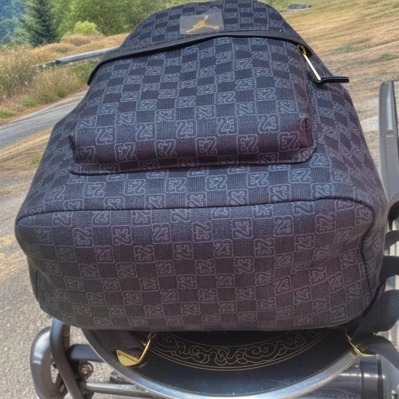 Unisex ruksak s AJ šahovnicovým uzorom za vanjsku upotrebu, vodootporan najlon, pretinac za 12-inčni laptop, ulični stil