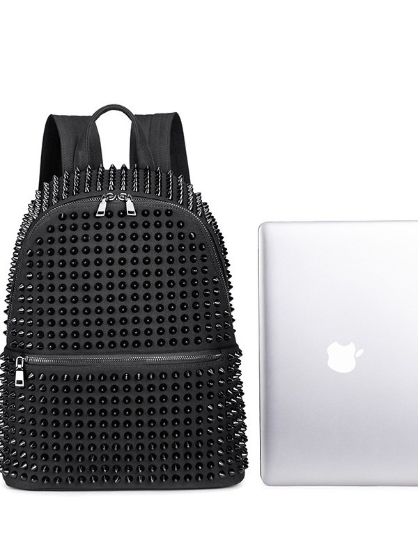 Σακίδιο πλάτης με μεταλλικά στοιχεία, 20–35L, καμβάς, αναπνεύσιμο και ανθεκτικό στη φθορά, κορεατικό street style