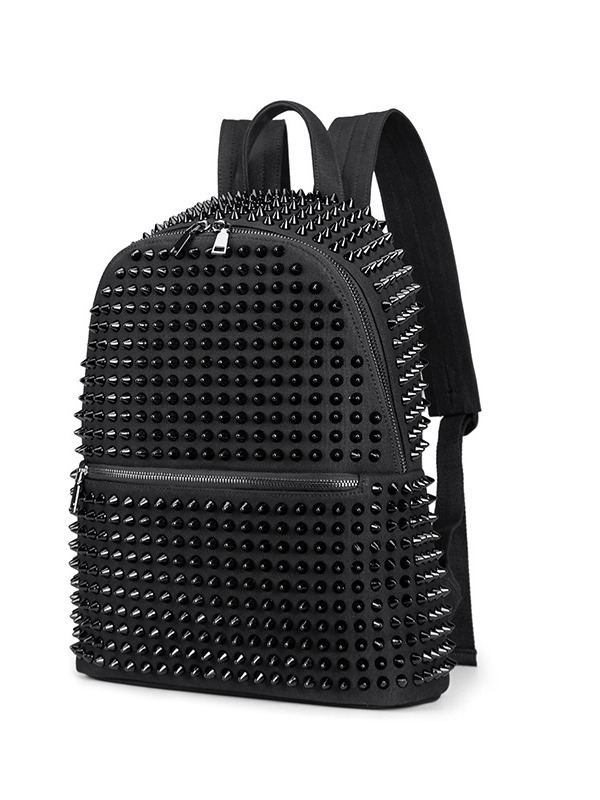 Σακίδιο πλάτης με μεταλλικά στοιχεία, 20–35L, καμβάς, αναπνεύσιμο και ανθεκτικό στη φθορά, κορεατικό street style