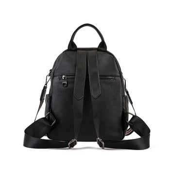 Unisex ruksak od kože prvog sloja teleće kože, 20-35 L, pogodan za 13-inčni prijenosnik, ergonomski stražnji panel