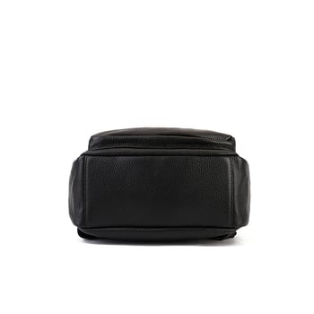Unisex ruksak od kože prvog sloja teleće kože, 20-35 L, pogodan za 13-inčni prijenosnik, ergonomski stražnji panel