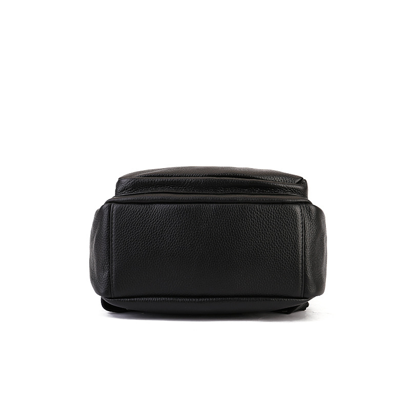 Unisex ruksak od kože prvog sloja teleće kože, 20-35 L, pogodan za 13-inčni prijenosnik, ergonomski stražnji panel