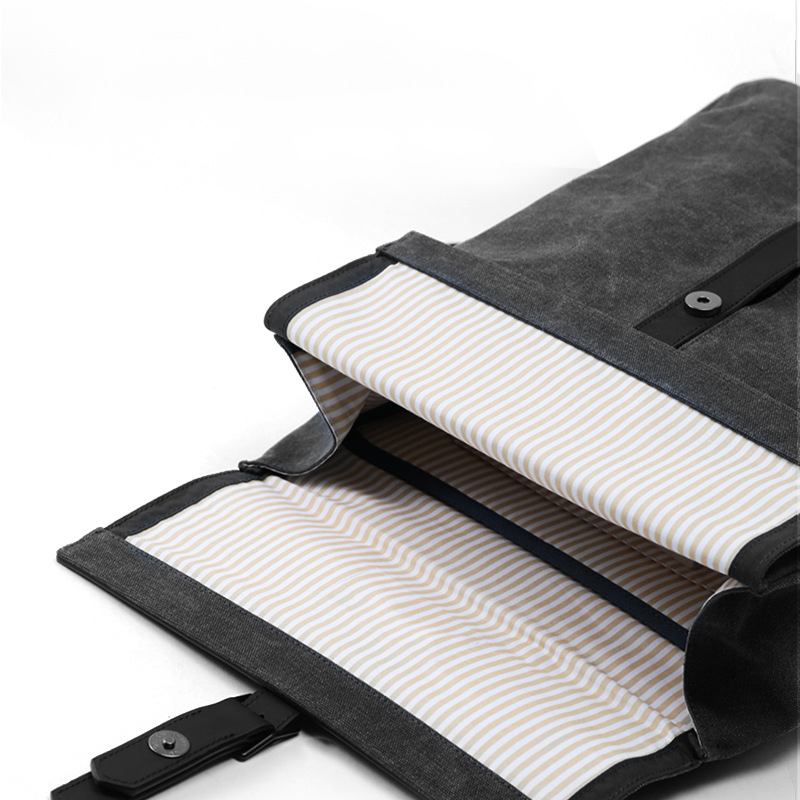 Rucsac din pânză Oxford, stil cruce, compatibil cu laptopul, capacitate sub 20 L, curele de umăr curbate, ideal pentru călătoriile de afaceri