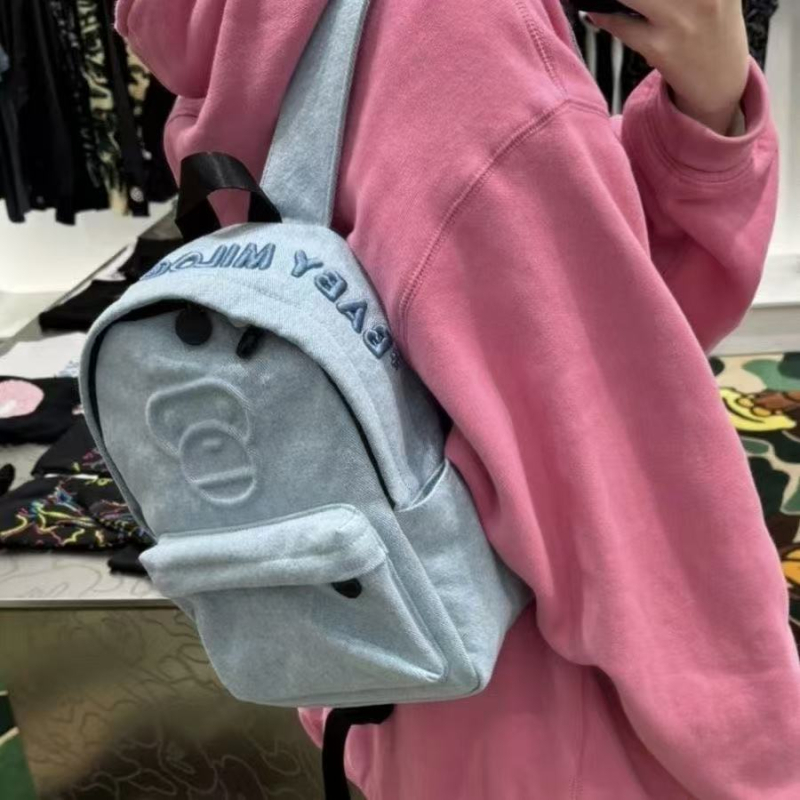 Unisex denim ruksak, kapaciteta 20–35L, kompatibilan s 13-inčnim laptopom, gradski jednostavan stil, zakrivljene naramenice