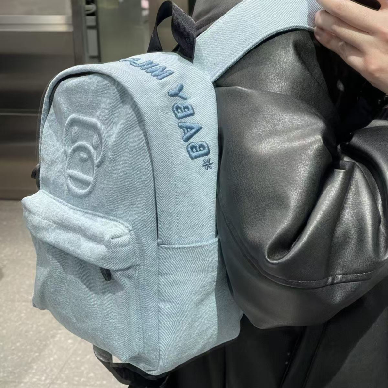 Unisex denim ruksak, kapaciteta 20–35L, kompatibilan s 13-inčnim laptopom, gradski jednostavan stil, zakrivljene naramenice