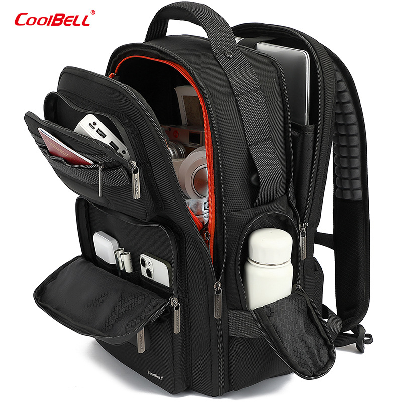 CoolBell muški poslovni ruksak za putovanje: Oxford materijal, kapacitet 20–35 L, kompatibilan s laptopom do 17,3 inča, remen s jastukom zraka