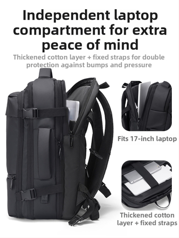 Višenamjenski ruksak od Oxford materijala, kapacitet 20–35 L, pogodan za laptop do 16 inča, prozračan dizajn, zakrivljeni rameni pojas
