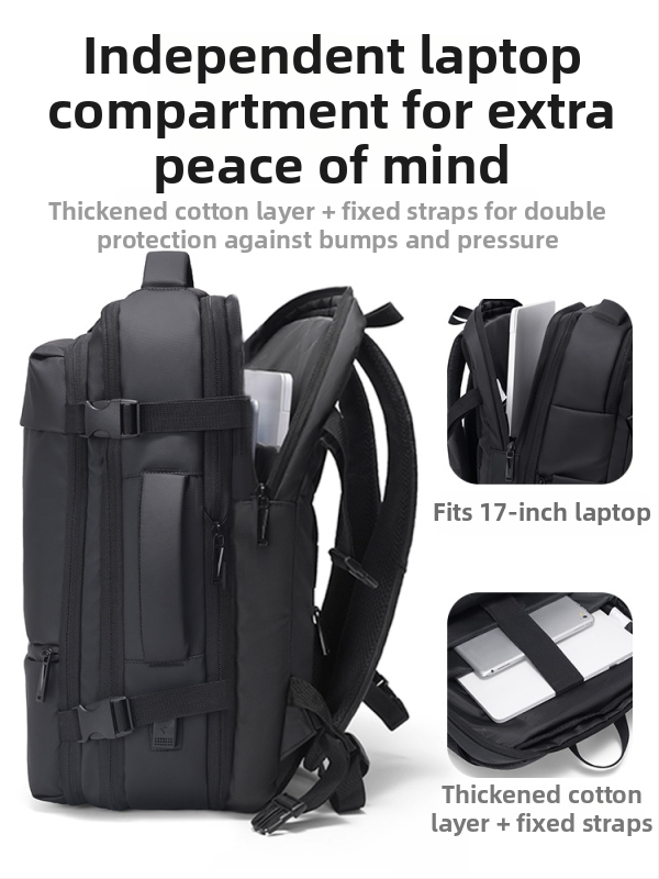 Višenamjenski ruksak od Oxford materijala, kapacitet 20–35 L, pogodan za laptop do 16 inča, prozračan dizajn, zakrivljeni rameni pojas