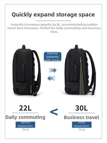 Muški poslovni ruksak za prijenosno računalo, kapacitet 20–35 L, za 16-inčni laptop, Oxford platno, proširiva funkcija