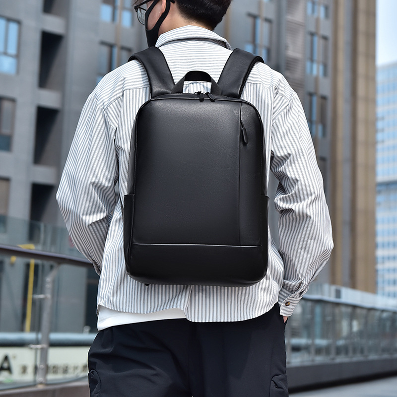 Feisha unisex poslovni ruksak, urbano minimalistički stil, PU materijal, kapacitet 20–35L, vodootporan, kompatibilan s 15-inčnim prijenosnikom, školski ruksak
