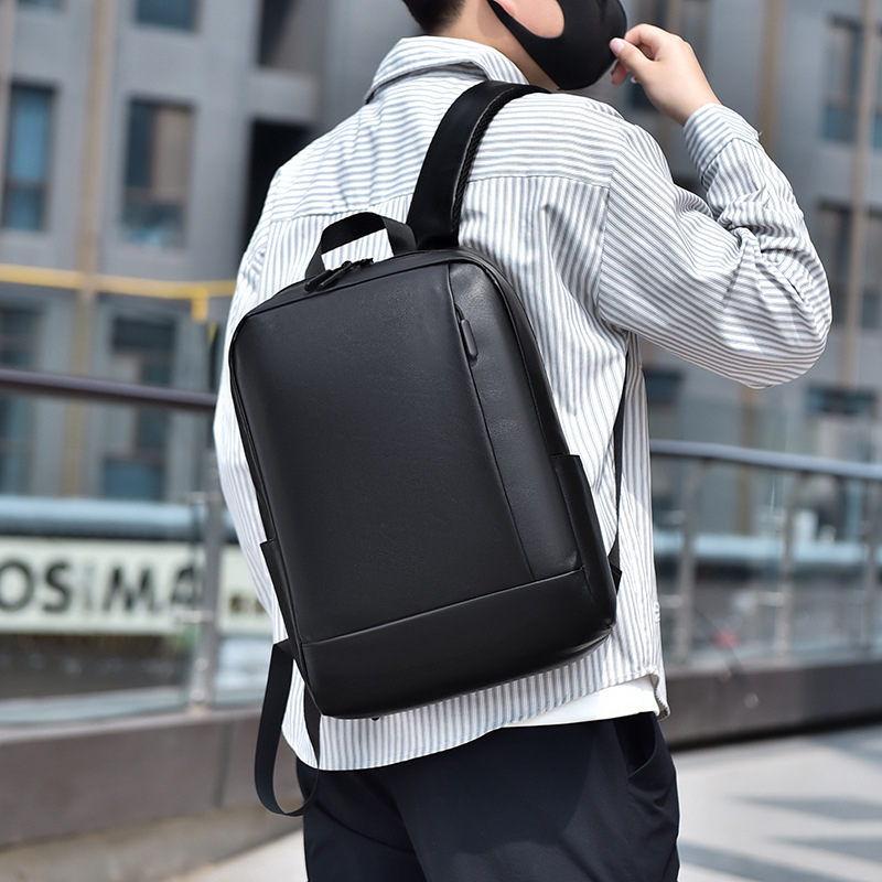 Feisha unisex poslovni ruksak, urbano minimalistički stil, PU materijal, kapacitet 20–35L, vodootporan, kompatibilan s 15-inčnim prijenosnikom, školski ruksak