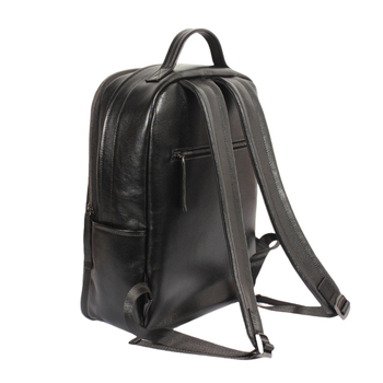 Мъжка кожена раница за бизнес и свободно време — истинска кожа, 36–55 л, подходяща за 14-инчов лаптоп, извити презрамки, подплата полиестер