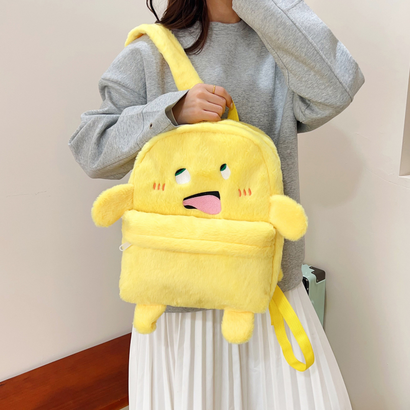 Ruksak s anime karikaturom, baršunast materijal, kapacitet 20–35 L, nylon podstava, zakrivljene naramenice