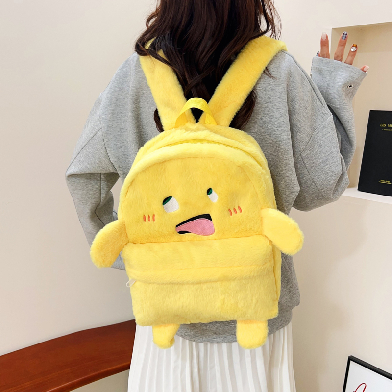 Ruksak s anime karikaturom, baršunast materijal, kapacitet 20–35 L, nylon podstava, zakrivljene naramenice