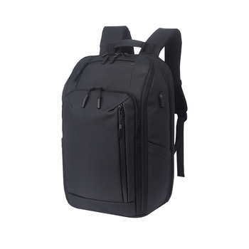Kingslong rucsac de afaceri multifuncțional, extensibil, impermeabil; compatibil cu laptop de 16 inch; Material: PU; Sistem curele: umăr curbat.