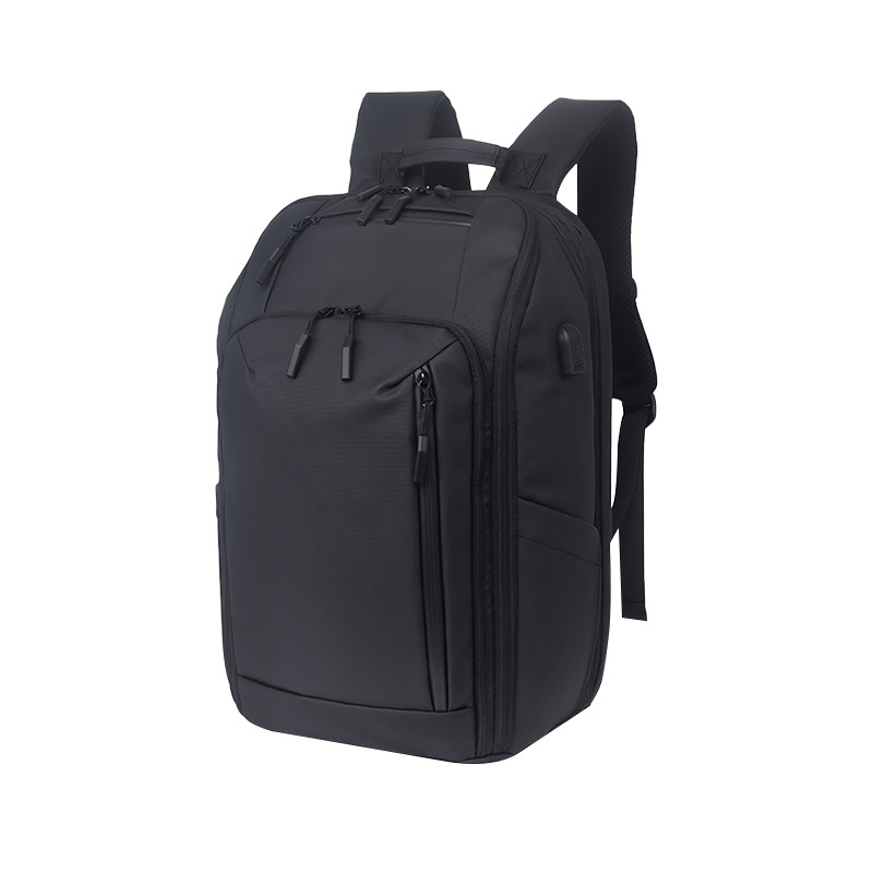 Kingslong rucsac de afaceri multifuncțional, extensibil, impermeabil; compatibil cu laptop de 16 inch; Material: PU; Sistem curele: umăr curbat.