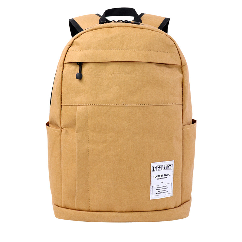 Ruksak od ekološki plastičnog tkanog materijala i Kraft papira, minimalistički stil, kapacitet 20–35 L, pogodan za 15-inčni laptop, ultra lagan s zakrivljenim naramenicama