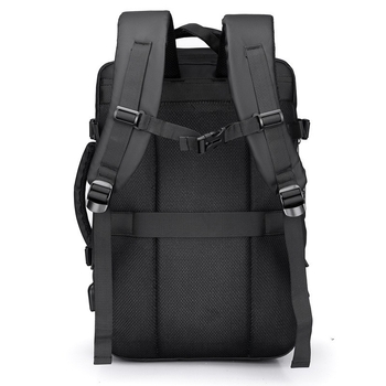 Rucsac cu protecție împotriva furtului, extensibil pentru bărbați, 36–55 L, compatibil laptop până la 15 inchi, țesătură Oxford impermeabil