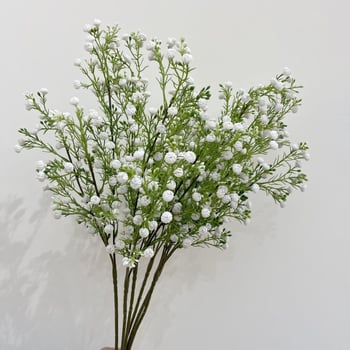 Τεχνητά άνθη Gypsophila (Baby's Breath), τριών κλώνων μίσχος, πλαστικό με απαλό κόλλα, τεχνικές διαμόρφωσης και έγχυση χύτευσης, για γάμους, εξωτερικούς χώρους, φωτογραφικά αξεσουάρ και οικιακή διακόσμηση