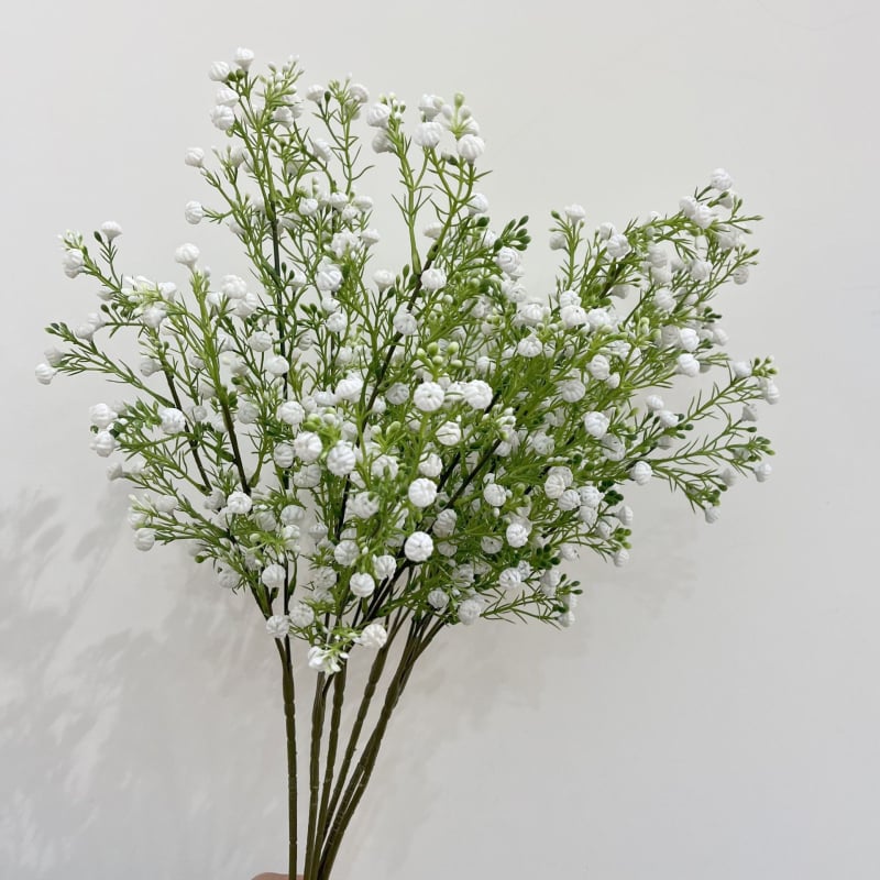 Τεχνητά άνθη Gypsophila (Baby's Breath), τριών κλώνων μίσχος, πλαστικό με απαλό κόλλα, τεχνικές διαμόρφωσης και έγχυση χύτευσης, για γάμους, εξωτερικούς χώρους, φωτογραφικά αξεσουάρ και οικιακή διακόσμηση