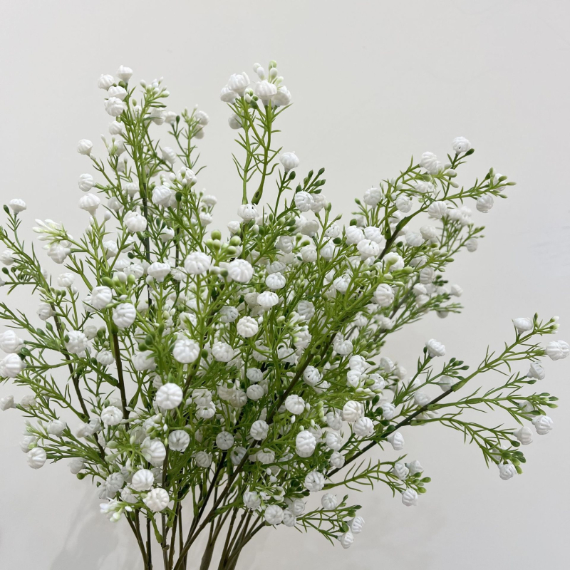 Τεχνητά άνθη Gypsophila (Baby's Breath), τριών κλώνων μίσχος, πλαστικό με απαλό κόλλα, τεχνικές διαμόρφωσης και έγχυση χύτευσης, για γάμους, εξωτερικούς χώρους, φωτογραφικά αξεσουάρ και οικιακή διακόσμηση