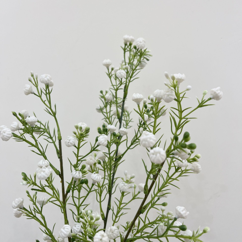 Τεχνητά άνθη Gypsophila (Baby's Breath), τριών κλώνων μίσχος, πλαστικό με απαλό κόλλα, τεχνικές διαμόρφωσης και έγχυση χύτευσης, για γάμους, εξωτερικούς χώρους, φωτογραφικά αξεσουάρ και οικιακή διακόσμηση