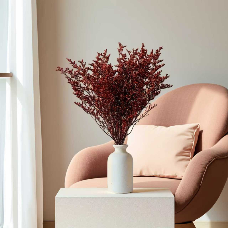 Szerelmes fű ágak, szárított virágok, festetlen, papírdobozos csomagolás