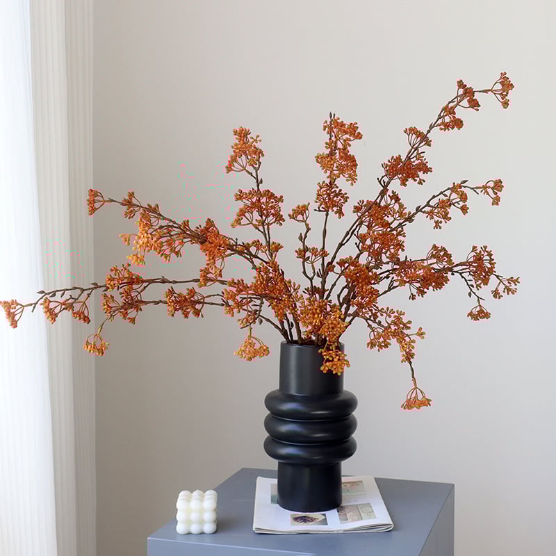 Μακρύς μίσχος πλαστικό ψεύτικο λουλούδι με διακοσμητικά φρούτων και μούρων για γάμο, εξωτερικούς χώρους, αξεσουάρ φωτογράφισης και διακόσμηση σπιτιού