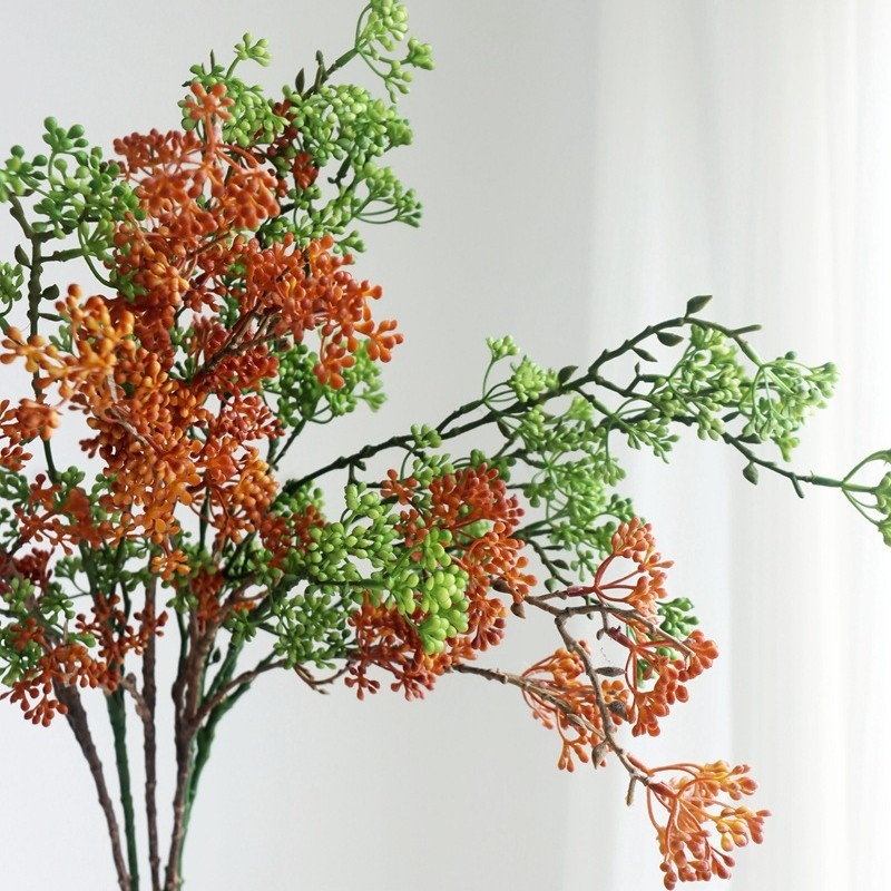 Μακρύς μίσχος πλαστικό ψεύτικο λουλούδι με διακοσμητικά φρούτων και μούρων για γάμο, εξωτερικούς χώρους, αξεσουάρ φωτογράφισης και διακόσμηση σπιτιού