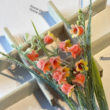 Kit DIY pentru Flori Veșnice – buchet artificial cu flori flokate pentru decorul casei, gata de cadou (Cod: Gf 16107 b; Material: Alte; Varietate: Lily; Ocazii de cadou: Absolvire, Suvenir de călătorie, Întâlnire la petrecere)