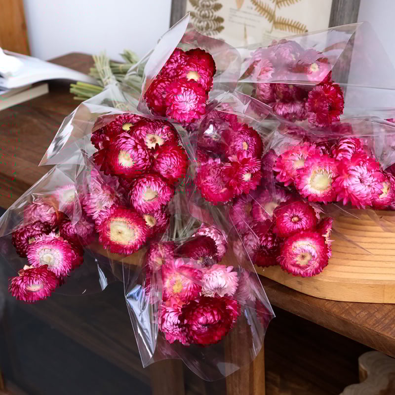 Virág: gabonaszálból készült krizantémok, természetes szárított virágcsokor Lime