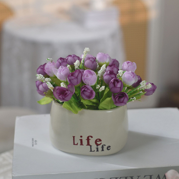 Vază ceramică cu Peony, decor floral pentru masă, utilizare casnică