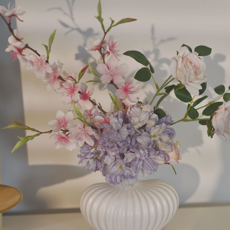 Vază ceramică cu Peony, decor floral pentru masă, utilizare casnică