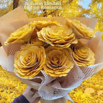 Ginkgo lehtedest kuivatatud lilled, oksadest kuivatatud, värvitud, kotikesteks