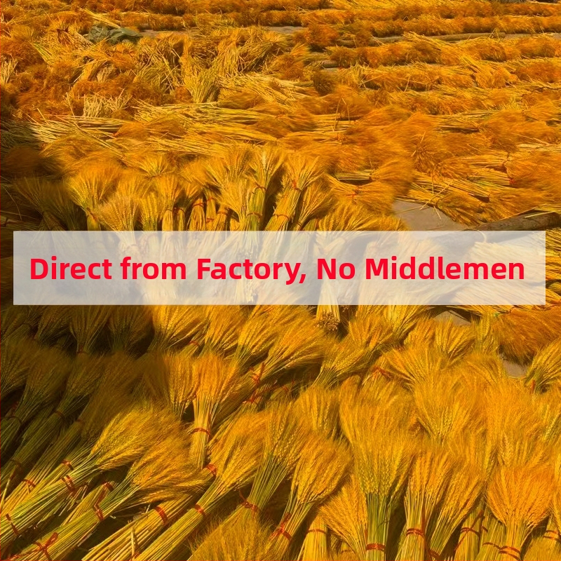 Žāvēti ziedi — kviešu ausu ziedi, kviešu salmiņa krizantēma, žāvētas lapu vēnas, krāsots, pušķa dekors