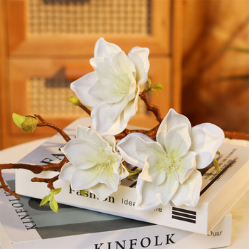 Изкуствени цветя Магнолия за домашен декор - вид Magnolia; Craft: Embossed, 3D printing, Bone shooting