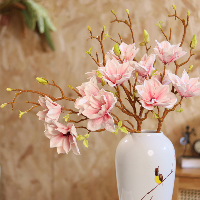 Изкуствени цветя Магнолия за домашен декор - вид Magnolia; Craft: Embossed, 3D printing, Bone shooting