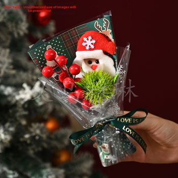 Sušený kvetinový kytica s Mikulášom, SD001, 20 g, ručne vyrobená dekorácia