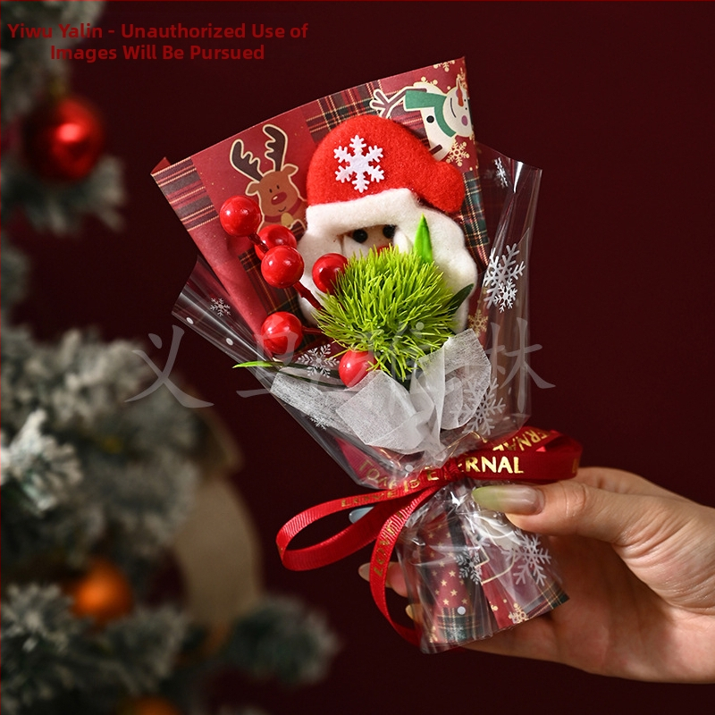 Sušený kvetinový kytica s Mikulášom, SD001, 20 g, ručne vyrobená dekorácia