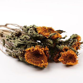 Napraforgó szárított virágok - színezés nélkül, szárított levélerek, csokorhoz, karton csomagolás