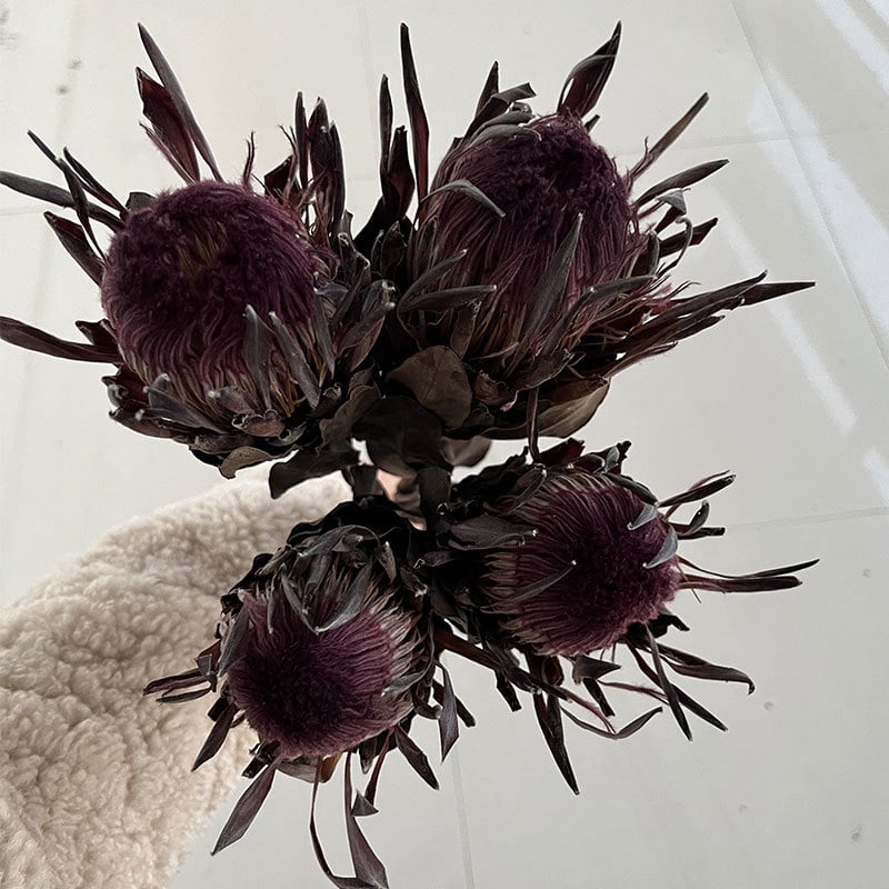 Szárított virágokból álló csokor – erezetes szárított virágok, festék nélküli; fajták 3858309, 4219811; márka Qian ying; csomagolás papírdoboz